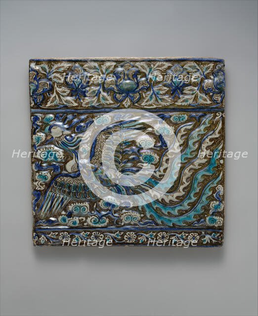 Tile with Image of Phoenix, Iran, late 13th century. Creator: Unknown.