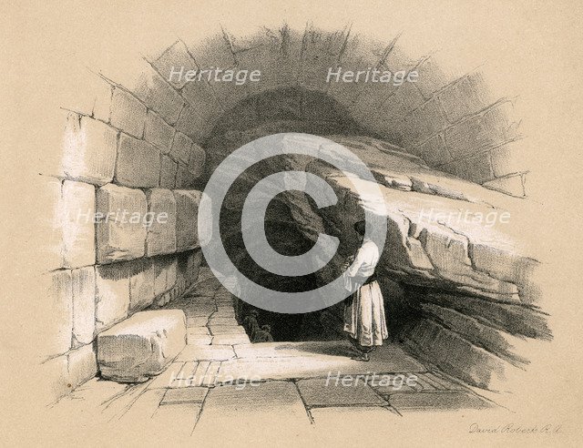 Upper fountain of Siloam, 1855.Artist: David Roberts