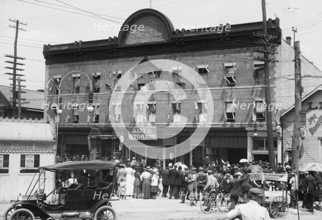 Theodore Roosevelt speaking in N.J., between c1910 and c1915. Creator: Bain News Service.