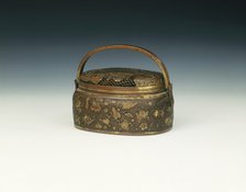 Gilded copper hand warmer, China, 1600-1650. Artist: Unknown