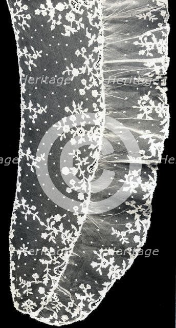 Fichu with Frilled Outer Edge, Carrickmacross, 1850/75. Creator: Unknown.