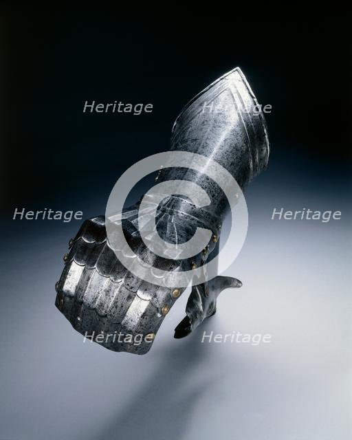 Gothic Mitten Gauntlet for the Right Hand, c.1490. Creator: Unknown.