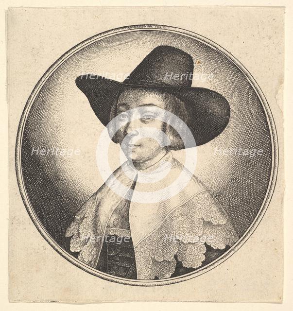 Woman with broad brimmed hat, 1642. Creator: Wenceslaus Hollar.