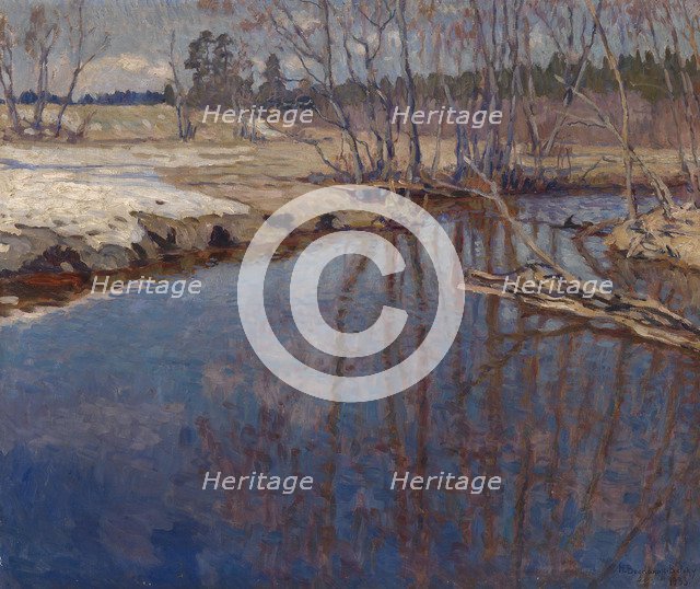 Meltwater, 1933. Artist: Bogdanov-Belsky, Nikolai Petrovich (1868-1945)