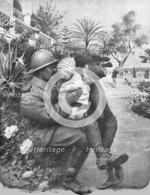 'Les Orphelins de la guerre sur la Cote D'Azur; un permissionnaire du Nord...,1916. Creator: L Sabattier.