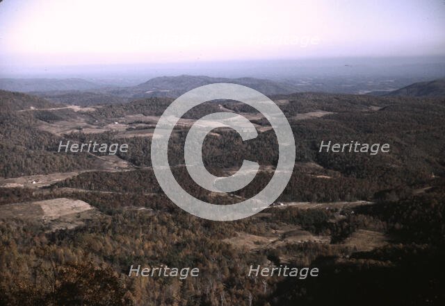 View in the mountains along the Skyline Drive, Va., ca. 1940. Creator: Jack Delano.