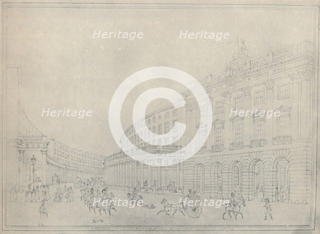 'The Quadrant, Regent Street, 1822', (1920). Artist: Thomas Hosmer Shepherd.