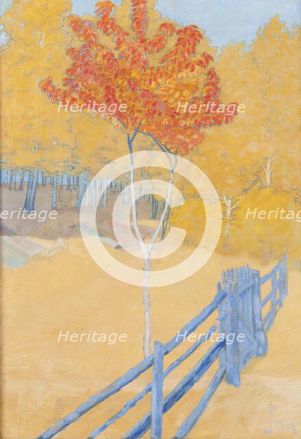 Autumn landscape, 1906. Creator: John Sten.