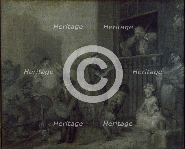 The Enraged Musician, c1741. Artist: William Hogarth.