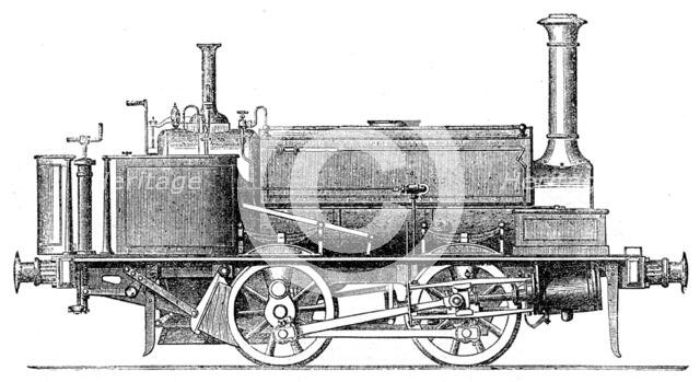 The International Exhibition: locomotive tank-engine, by Manning, Wardle and Co..., 1862. Creator: Unknown.