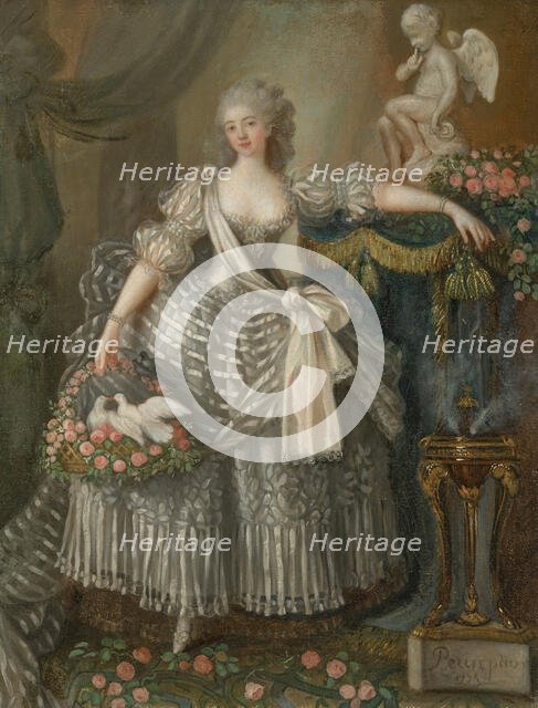 Portrait of Mademoiselle Rosalie Duthé (1748-1830), 1774. Creator: Périn-Salbreux, Lié Louis (1753-1817).