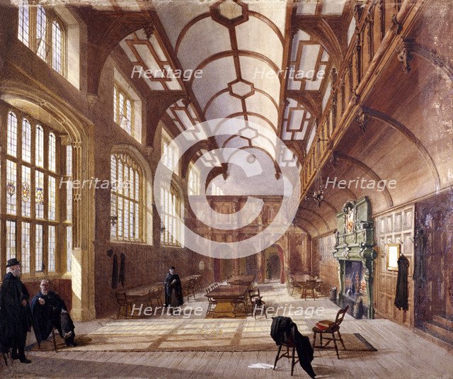 Interior of Charterhouse, London, 1885. Artist: John Crowther