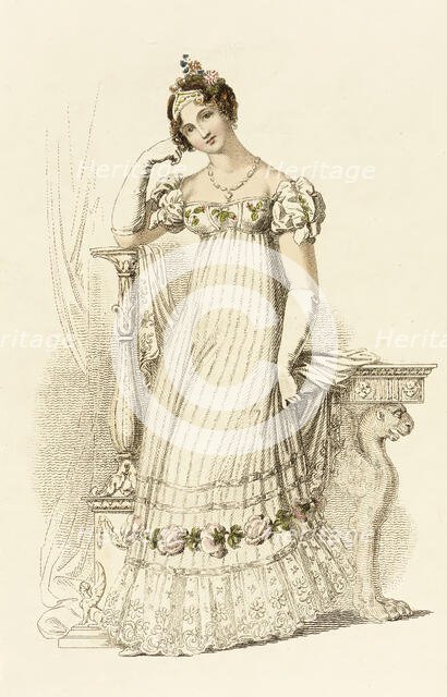 Fashion Plate (Bridal Dress), 1816. Creator: Unknown.