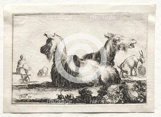 Caprices: Two Goats. Creator: Stefano Della Bella (Italian, 1610-1664).
