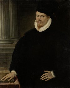 Portrait of a Red-Bearded Young Man in Black Robes, 1570. Creator: Venetian Master.