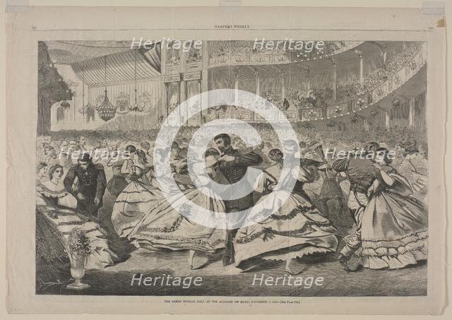 The Great Russian Ball at the Academy of Music, November 5, 1863, 1863. Creator: Winslow Homer (American, 1836-1910).