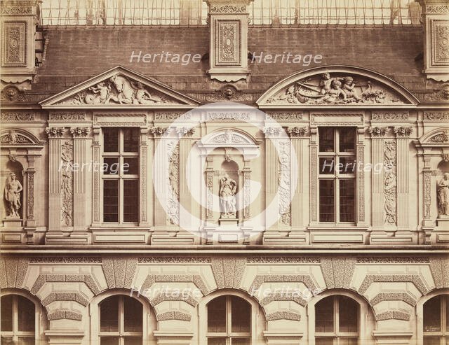 The Louvre, Cour Visconti, between 1853 and 1875. Creator: Edouard Baldus.