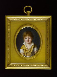Portrait of a young boy dressed in yellow, 1804. Creator: Louise Weyler-Kugler.