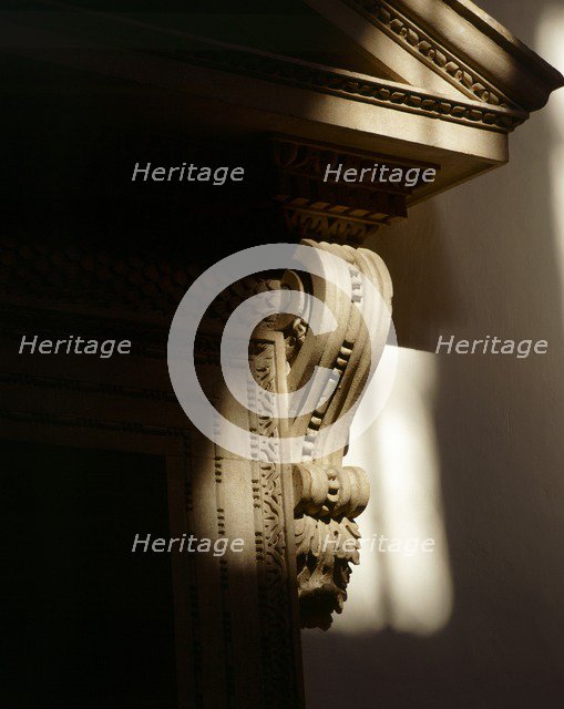 Detail of one of the doorways in the tribunal or saloon, Chiswick House, London, c2000s(?). Artist: Unknown.