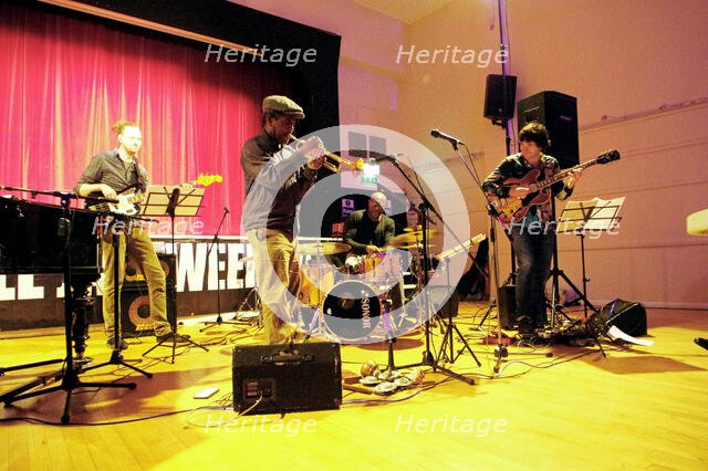 Byron Wallen 4 Corners, Battle Jazz Festival, Battle, East Sussex, July 2023. Creator: Brian O'Connor.