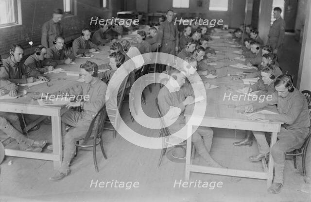 Wireless, Pratt Institute, Oct 1917. Creator: Bain News Service.