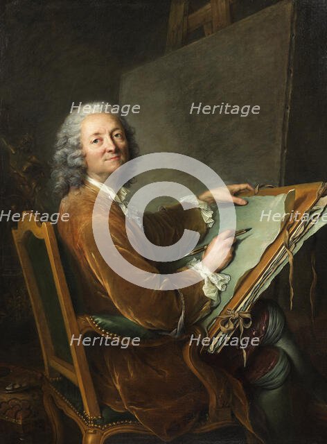 Portrait of the artist's father Hubert Drouais (1699-1767), c18th century. Creator: Francois Hubert Drouais.