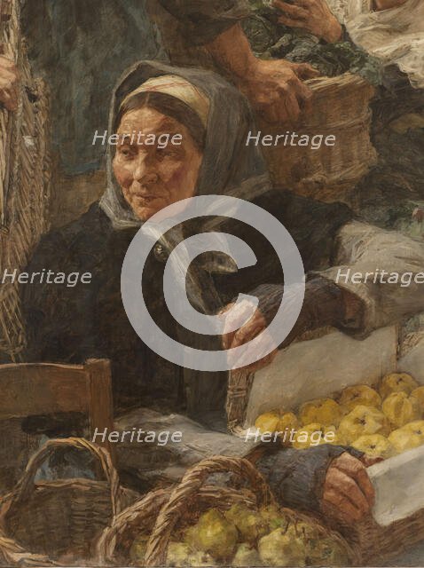 Les Halles, 1895. Creator: Leon-Augustin Lhermitte.