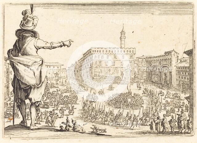 Piazza della Signoria, Florence, c. 1622. Creator: Jacques Callot.