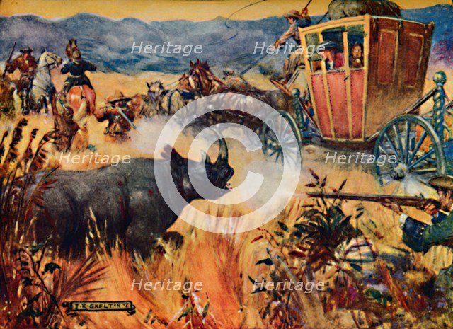 'Simon van der Stel and the Rhinoceros', 1909. Artist: Joseph Ratcliffe Skelton.