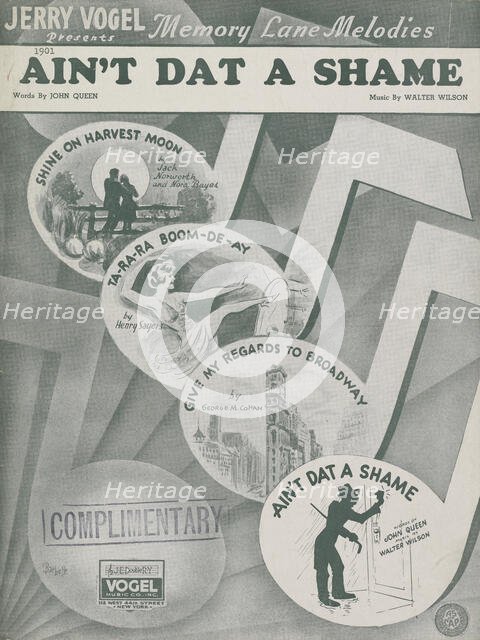 'Ain't dat a shame', 1939. Creator: Unknown.