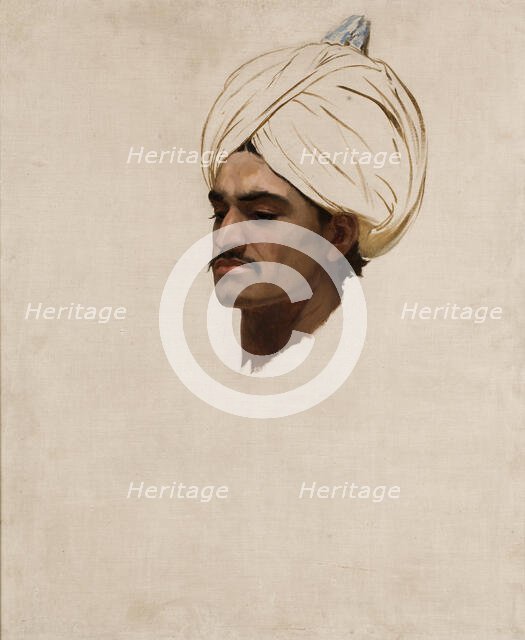 Study of an Arab's Head, between 1864-1876. Creator: Stanislaus von Chlebowski.