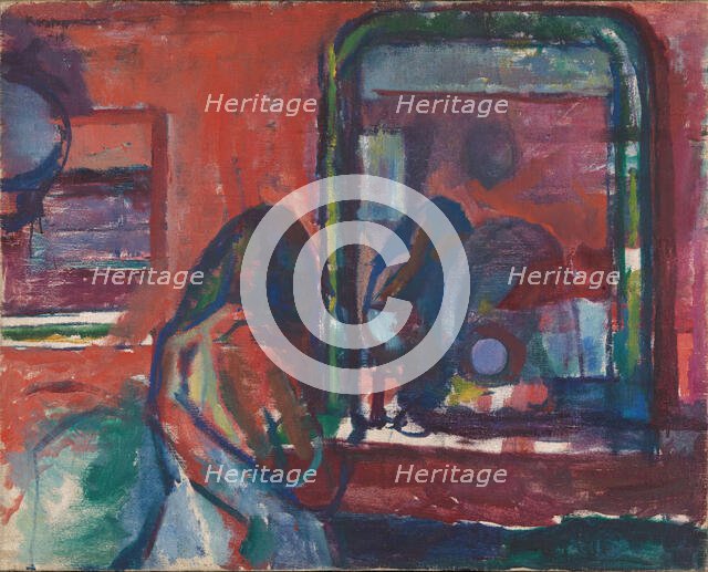 At the Mirror, 1914. Creator: Ludvig Karsten.