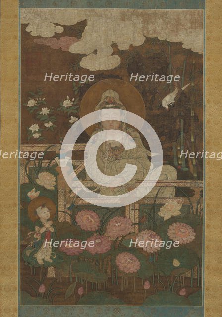 Guanyin as the Nine-Lotus Bodhisattva, 1593. Creator: Unknown.