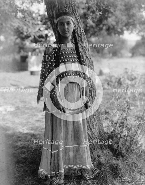 Sioux maiden, c1908. Creator: Edward Sheriff Curtis.