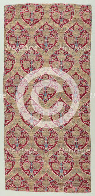 Silk and Gold Brocade Fragments, 1600-1650. Creator: Unknown.