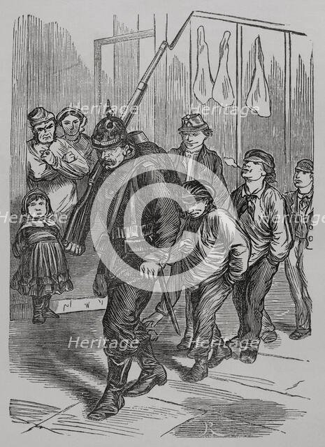 Franco-Prussian War (1870-1871): The last German in Paris, 1871. Creator: Unknown.