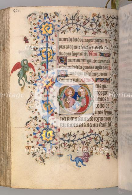 Hours of Charles the Noble, King of Navarre (1361-1425), fol. 269v, SS. Simon and Judas, c. 1405. Creator: Master of the Brussels Initials and Associates (French).