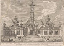 The Seconda Macchina for the Chinea of 1758: The Porcelain Tower of Nanjing, 1758. Creator: Giuseppe Pozzi.