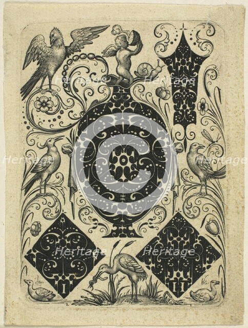 Ornamental Plate VI, c. 1619. Creator: Jacques Hurtu.