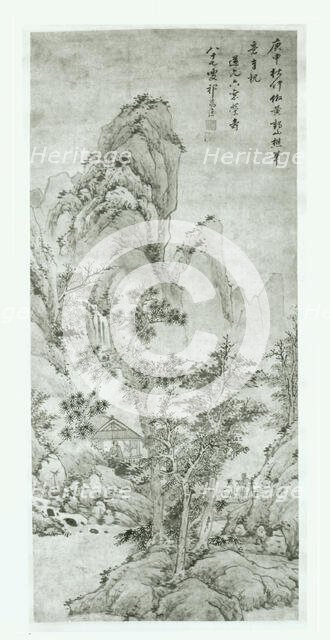 Landscape after Wang Meng, Qing dynasty (1644-1911), 1680. Creator: Qi Zhijia.