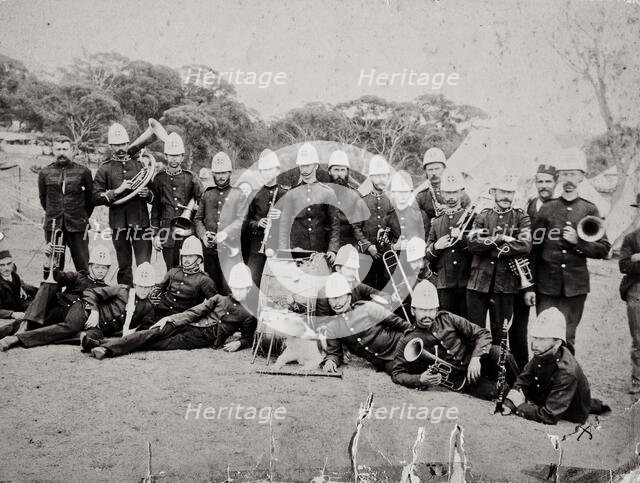 Royal NSW Regiment of Artillery band members, Middle Head, c1880s. Creator: Murphy.