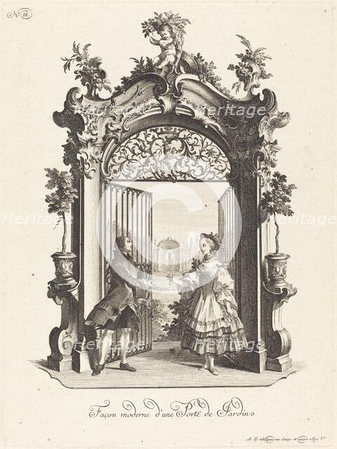Façon moderne d'une Porte de Jardin (A Garden Door in the Modern Style), c. 1755/1760. Creator: Johann Esaias Nilson.