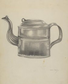 Teapot, 1935/1942. Creator: Grace Halpin.