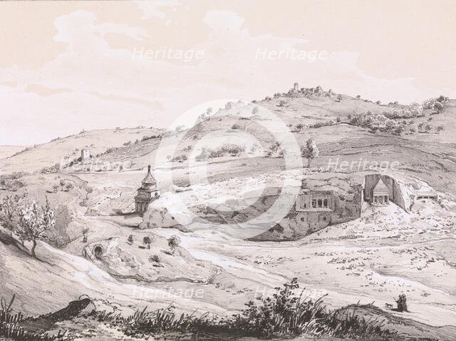 View of the Mount of Olives, 1839. Creator: Heinrich von Mayr.