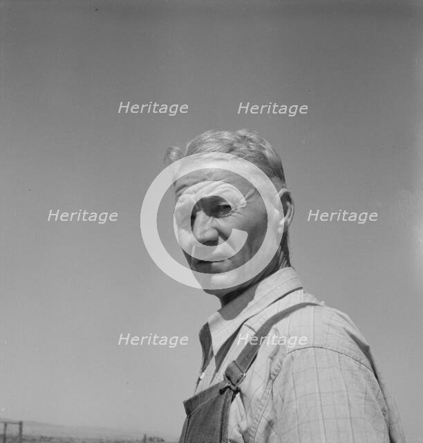 Chris Ament, German-Russian dry land wheat farmer..., south of Quincy, Washington, 1939. Creator: Dorothea Lange.