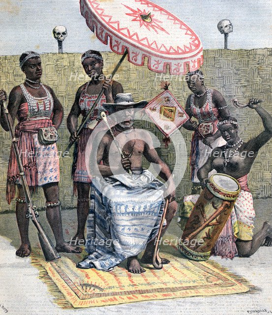Behanzin, King of Dahomey, 1892. Artist: Henri Meyer