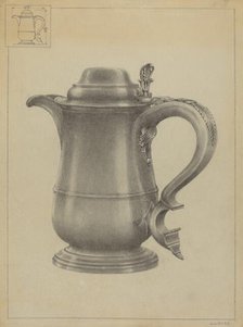 Silver Tankard, c. 1936. Creator: Simon Weiss.