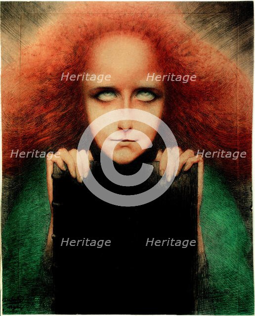 Mysteriosa, Portrait of Madame Stuart-Merrill, 1892. Creator: Delville, Jean (1867-1953).