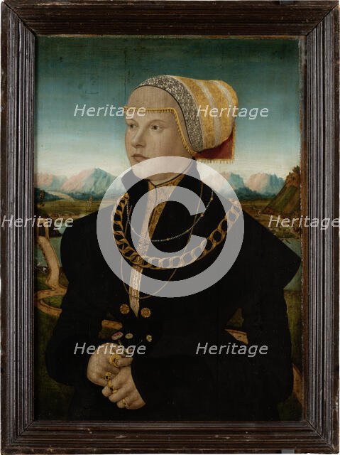 Portrait of Margarete Stralenberg, née Stalburg, 1526. Creator: Conrad Faber von Creuznach.