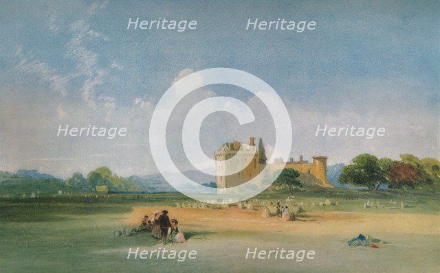 'Craigmillar Castle', c1821. Artist: Thomas Miles Richardson I.